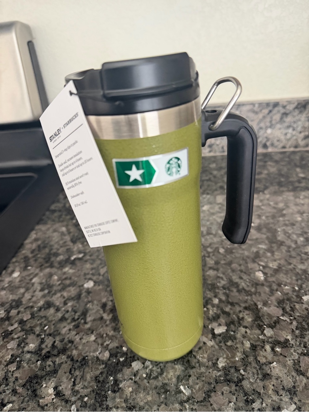 Starbucks x Stanley Olive Green Military Commitment Travel Mug with Handle - Picture 3 of 6